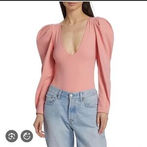 Free People Blush V-Neck Bodysuit